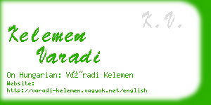 kelemen varadi business card